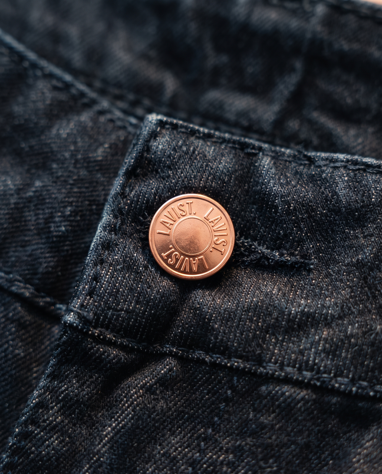 Denim Button Detail